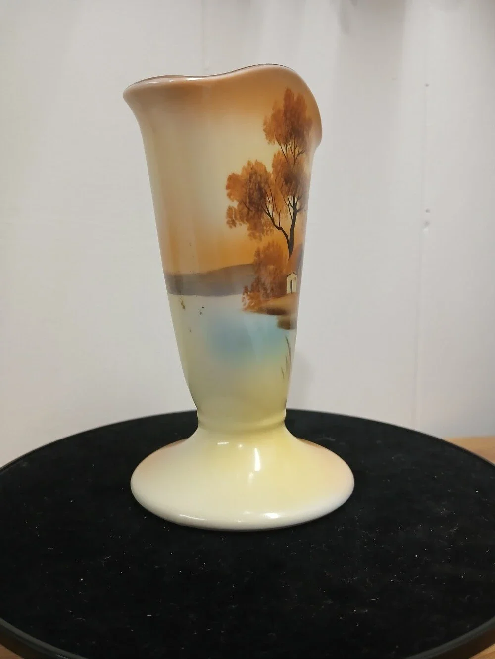 Vtg Noritake Morimura Vase in Warm Amber Tones 